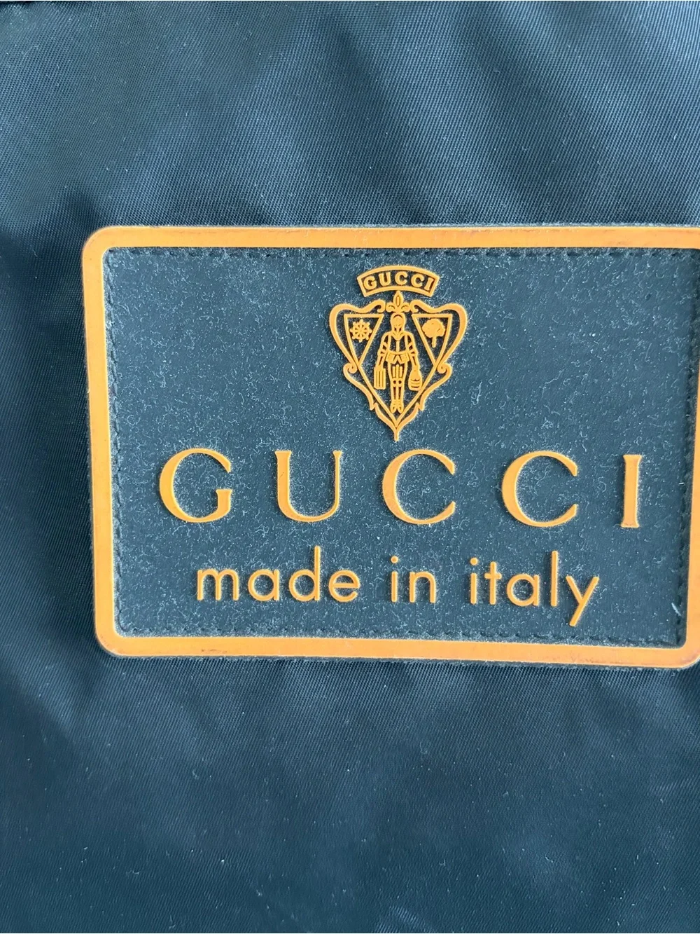 Gucci Black Duffel with Orange Trim